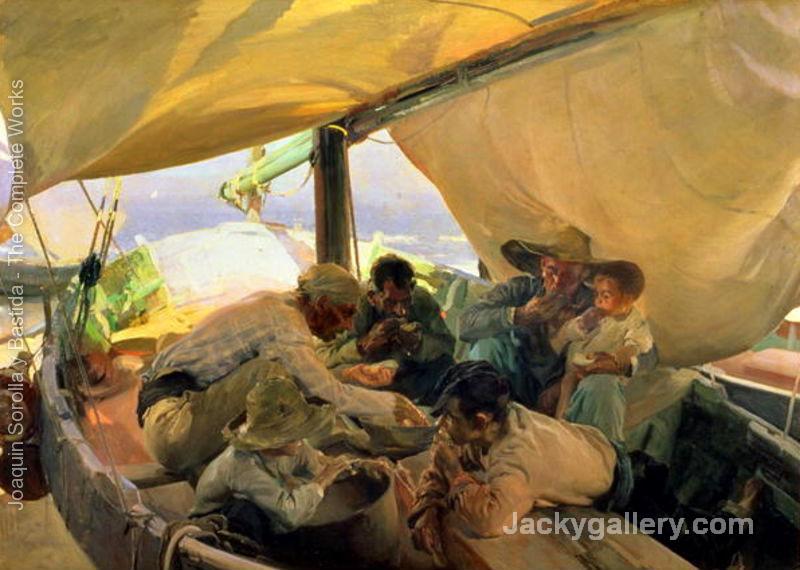 Lunch on the Boat by Joaquin Sorolla y Bastida paintings reproduction